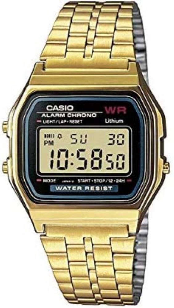 Casio Unisex Stainless Steel Digital Watch A159WGEA-1DF luxury gold color stainless steel initial bracelet for women heart 26 a z letter charm bangle adjutable fashion jewelry gift