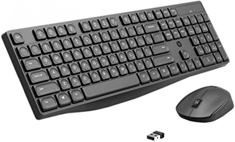 HP CS10 Wireless Multi-Device Bluetooth Keyboard and Mouse Set игровой набор canyon 3in1 gaming set keyboard with rainbow led 104 keys mouse with rgb dpi 800 1600 3200 4200 mouse mat with size 350 250 3mm black ru 1 3кг 1cn dsgs02ru