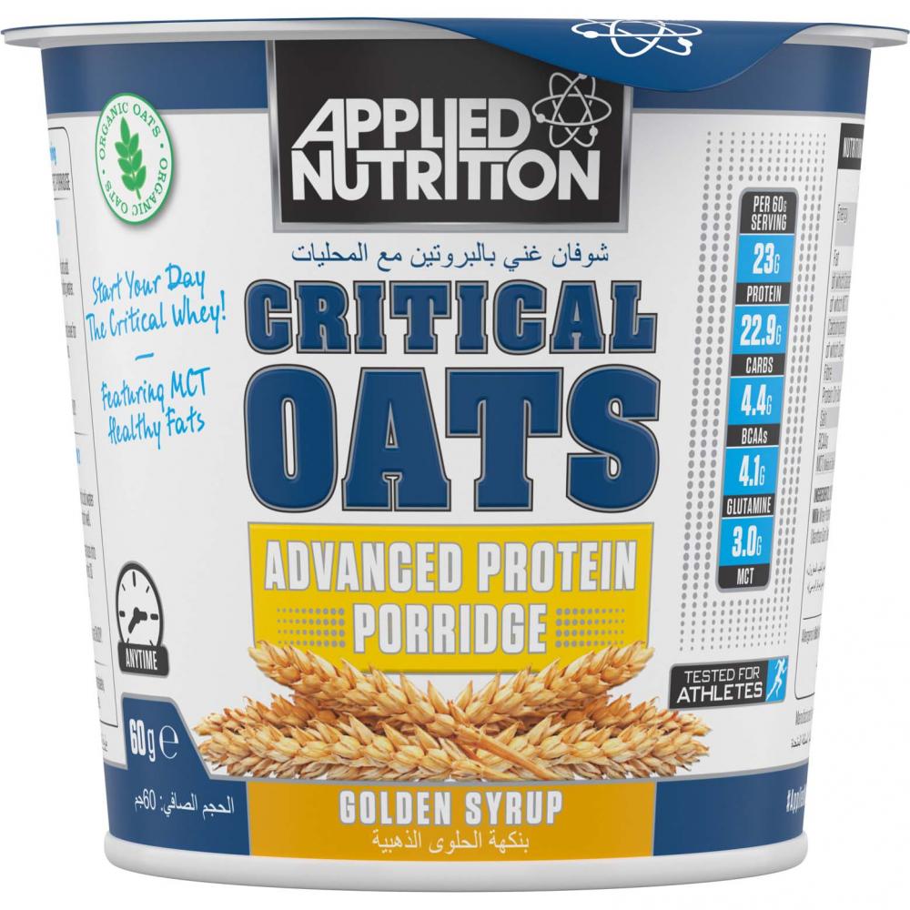 Applied Nutrition / Advanced protein porridge, Critical oats, Golden syrup, 2 oz (60 g), 1 pc applied nutrition critical oats protein porridge strawberry 3 kg