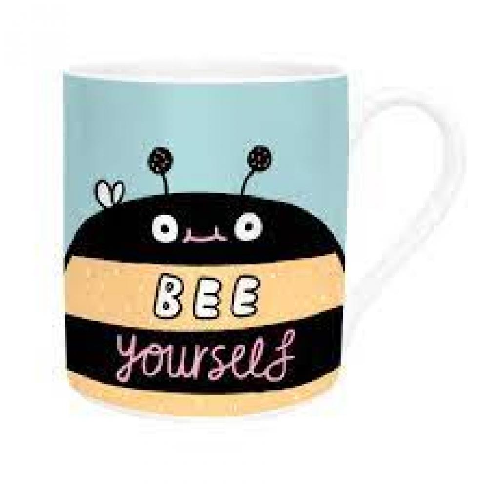 Bee Yourself Mug fissman mug 460mlyellow ceramic