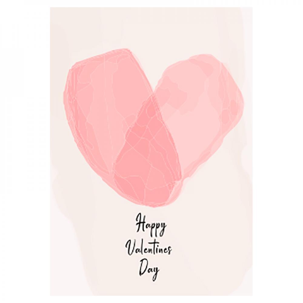 Happy Valentine's Day Card thank you card with watercolor pattern suitable for business occasions envelope sticker blank card bridal shower thank you cards