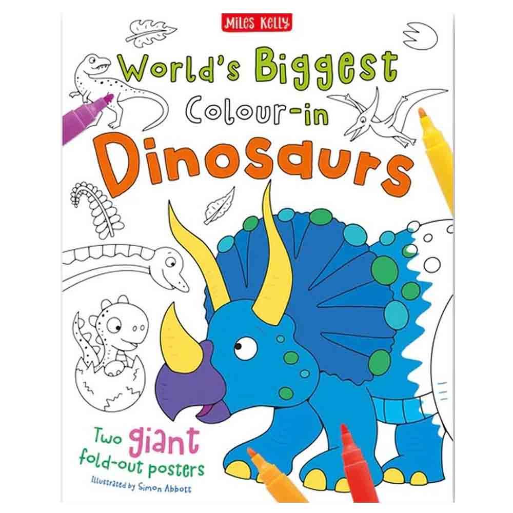 World's Biggest Colouring Posters - Dinosaurs square origami 7x7cm 10x10cm 15x15cm children s cutting book interesting 10 color manual making kindergarten baby toys paper