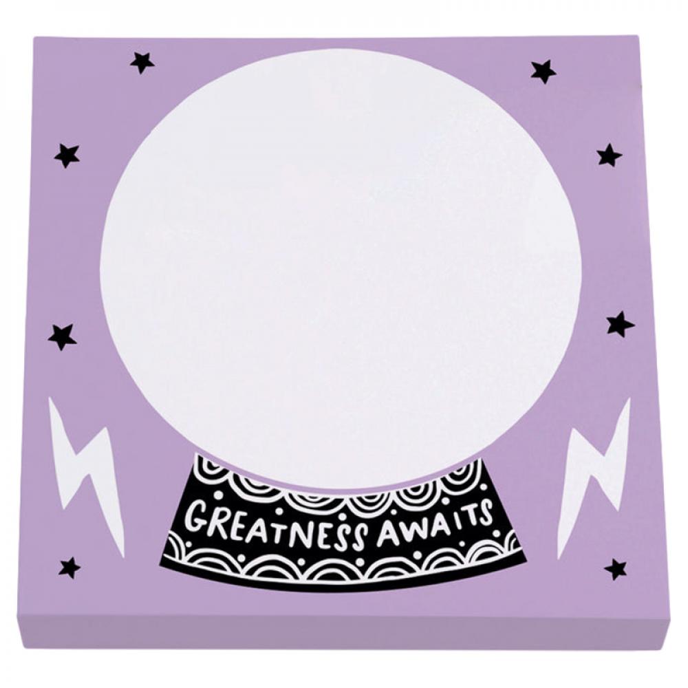 Greatness Awaits Sticky Notes 80sheets student girl memo pad can tear up n times to paste the message sticky note sticky tabs cute note pad memo notes