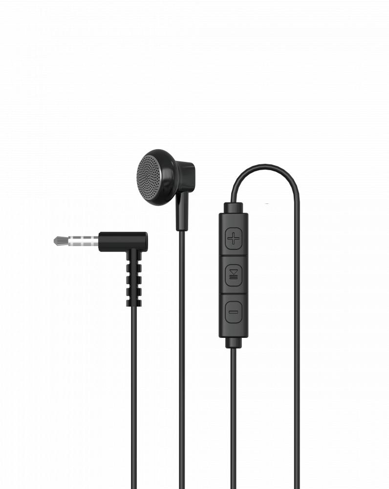 Evolt WMH-200 Wired Mono Headset with 3.5MM L Shaped Connector BLACK wired headset with qd to rj port