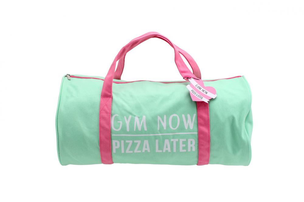 Gym And Tonic Gym Now Pizza Later Duffel Bag gym now pizza later pizza and chill gym bag shirt