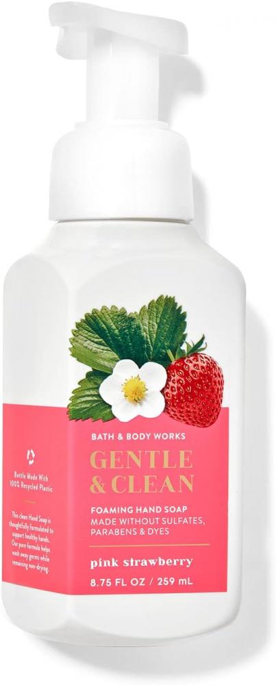 Bath And Body Works Gentle & Clean Pink Strawberry Gentle Foaming Hand Soap 259ml soapbox reviving moisture liquid hand soap citrus