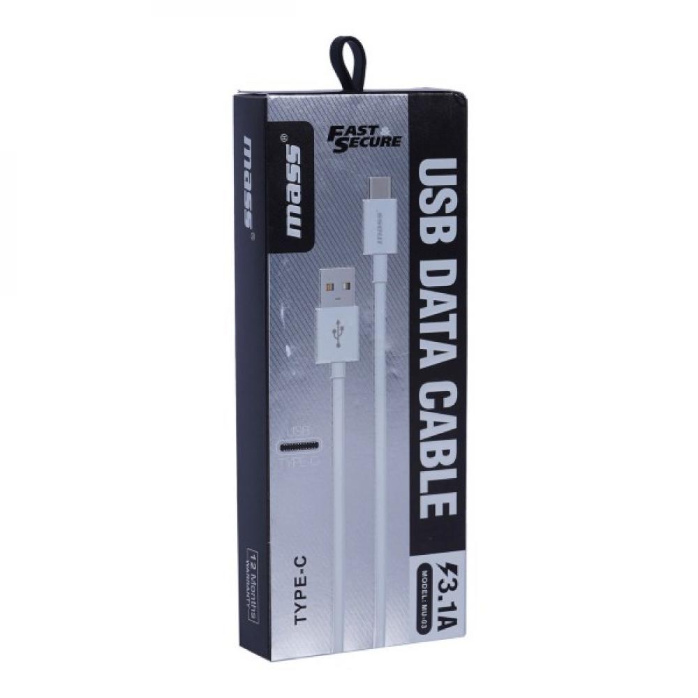 цена Mass Type C USB data Cable 3.1A MU03