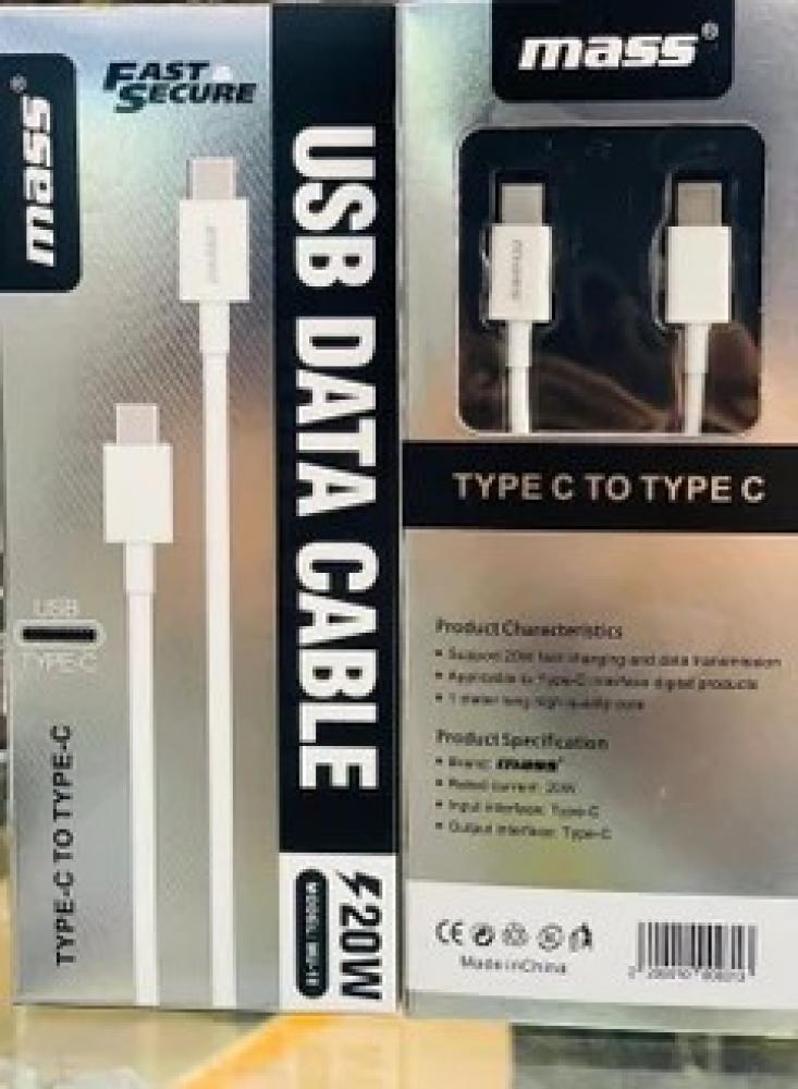 MASS Type-C To Type-C 20W Fast Charging Cable MU10 type c to 6 35mm guitar recording cable shielded audio cable with chip type c revolution 6 35mm guitar recording cable