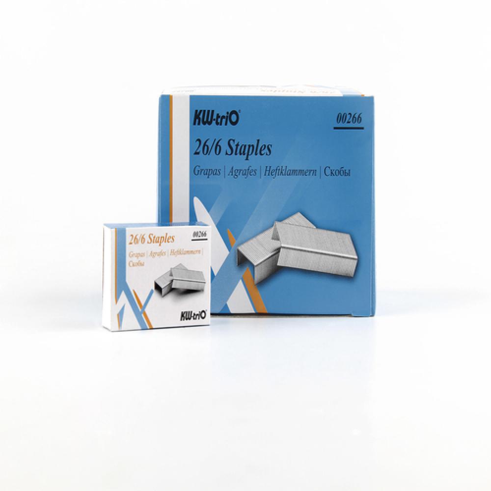 KW-triO 26\/6 Staplez -1000 pcs x 10 Packs deli heavy duty stapler staple remover for 24 6 26 6 23 13 staples office binding stationery