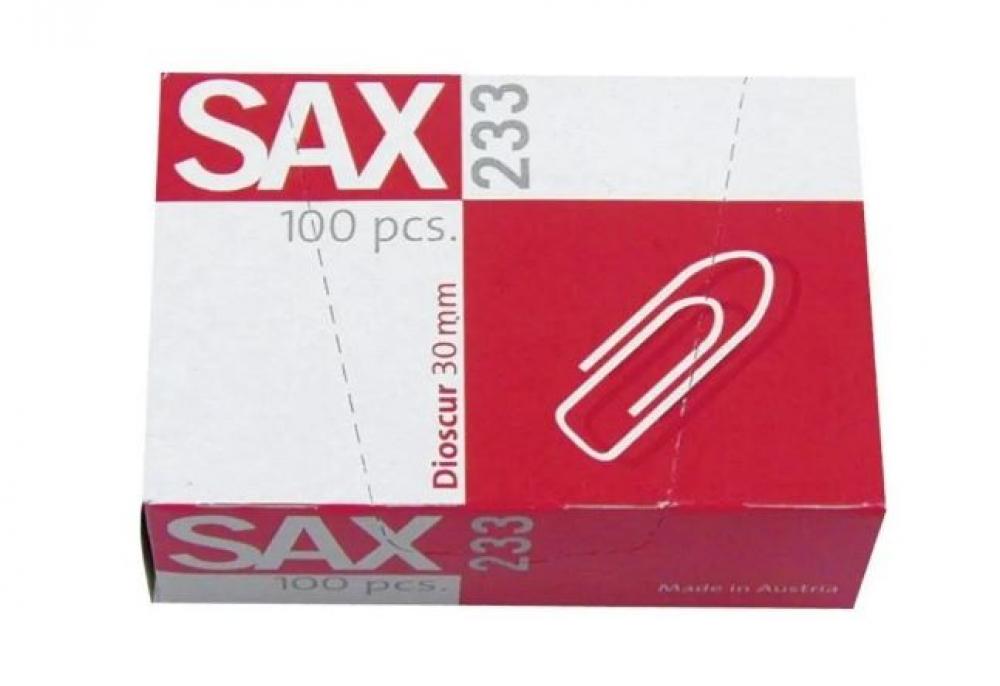 Sax Paper Clip-233 - 1x10 pkt 100 Clips sax paper clips 233 30 mm 100 clips pack
