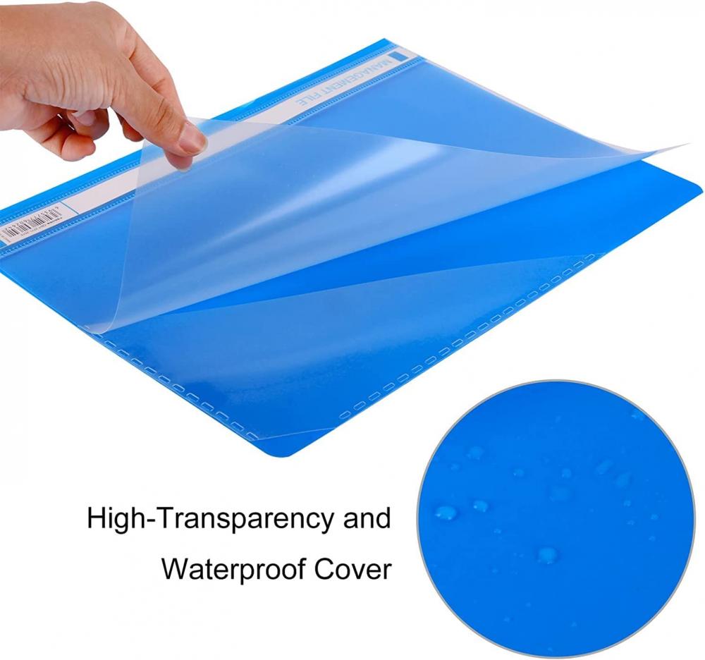 Report File A4 Clear Front Report Covers Project File With Fasteners For School Office 12 pcs (Blue)