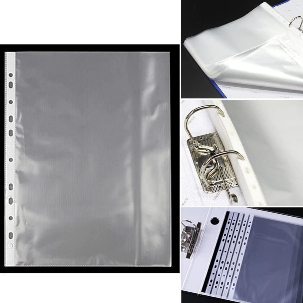 Clear Sheet Protector A4 40 Micron Poly Bag Of 100 Pc spring file folder for perforated documents 300 gsm for a4 documents filing 5 pcs pack blue colour