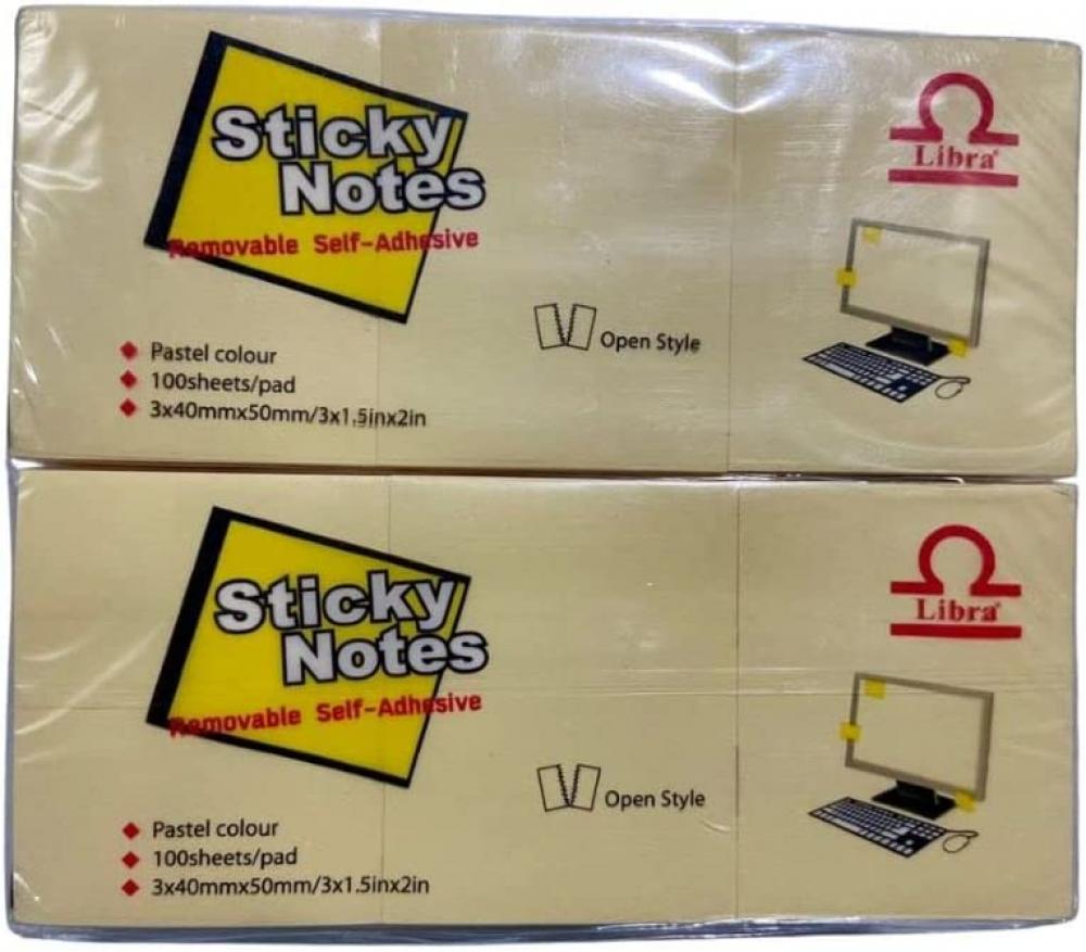 Sticky Notes 1.5x2 inch, 40 mmx50 mm Self-Stick Notes Canary yellow - 100 Sheet\/Pad 36 Nos maxi self adhesive sticky notes 400 pcs multicolour