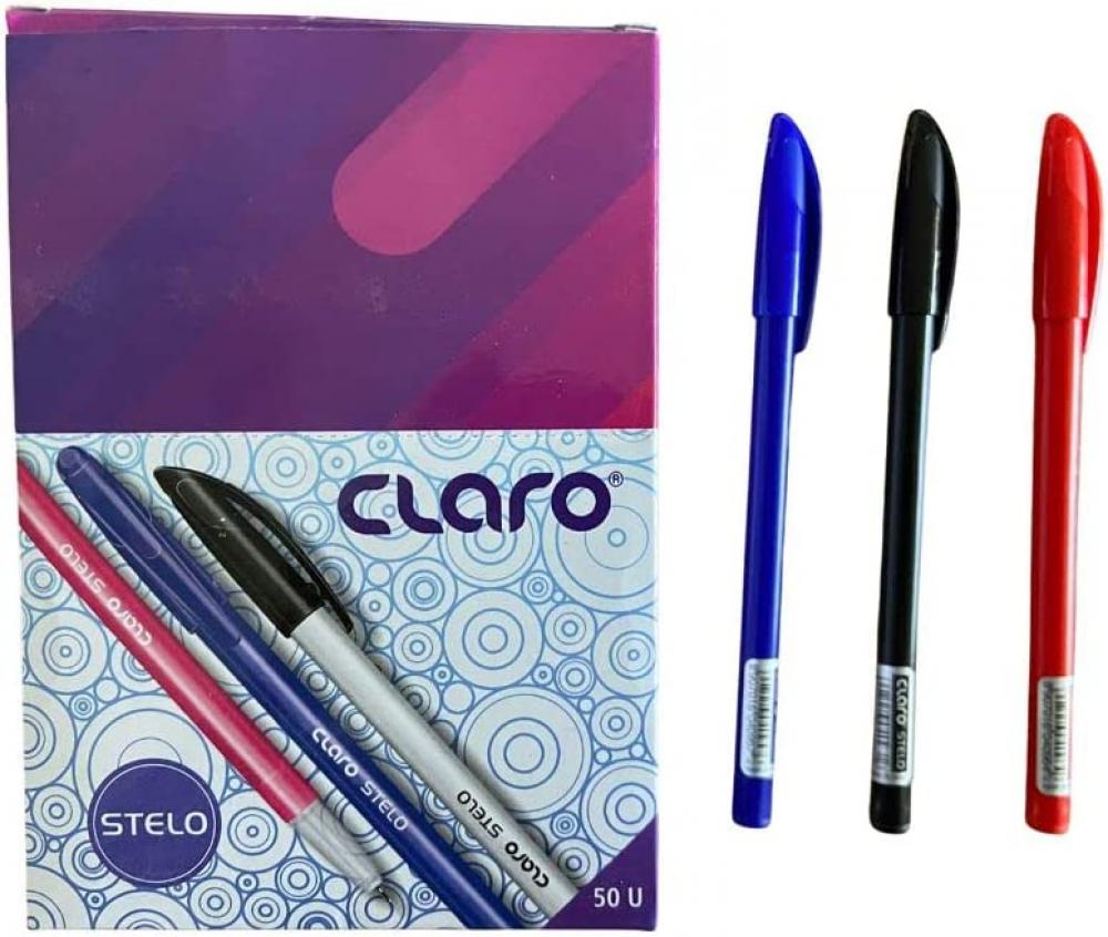 цена Ball Point Pen Claro Stelo Ball pen 0.7 MM 50 pcs (Blue)