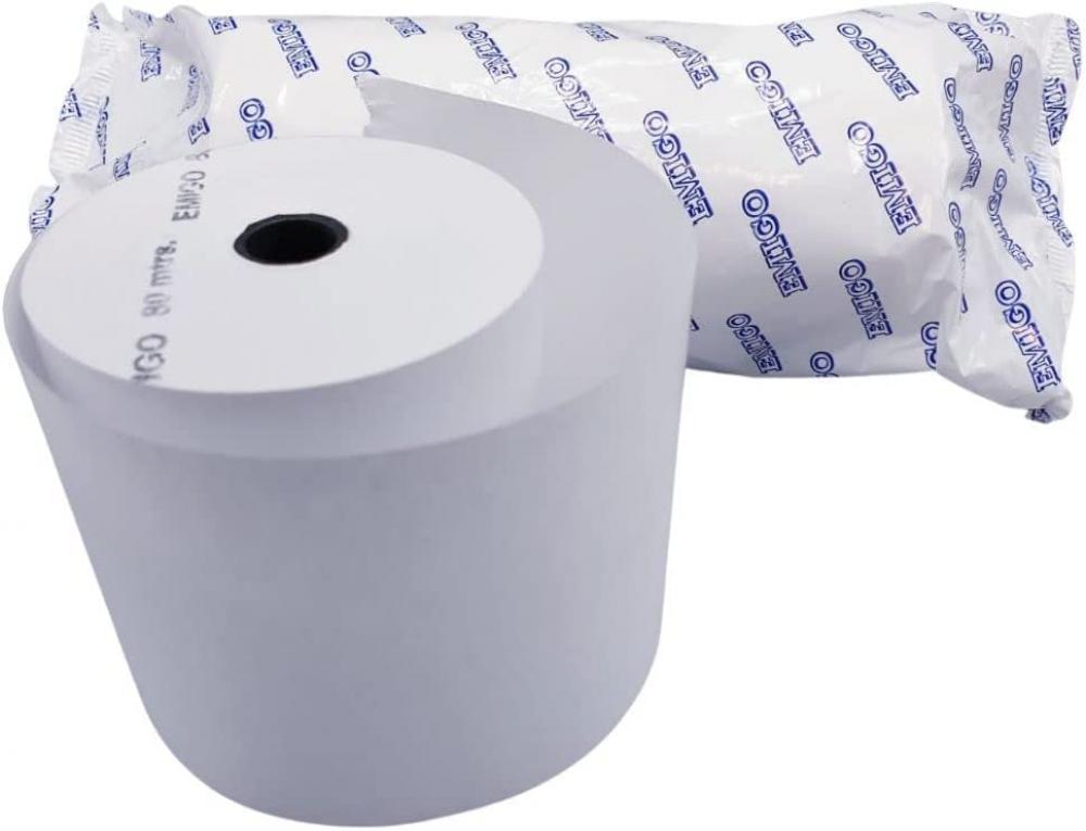 EMIGO Thermal Rolls 80x80 MM 10 Pcs white thermal label printer paper 7 rolls sticker adhensive bacord qr code price tag waterproof oilproof scratchproof anti alcoh