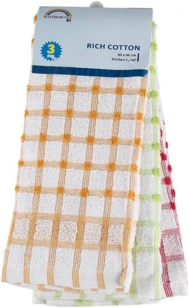 цена Kitchen Towels, 100% Cotton, Towel Set - 3 Pack Size 40x60 CM