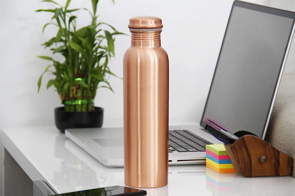 Plain Matt Finish Copper Water Bottle Ayurvedic Copper 900 ML barrow g1 4 white black silver gold board cross water inlet water fill in port for computer water cooling use tcdzs v1