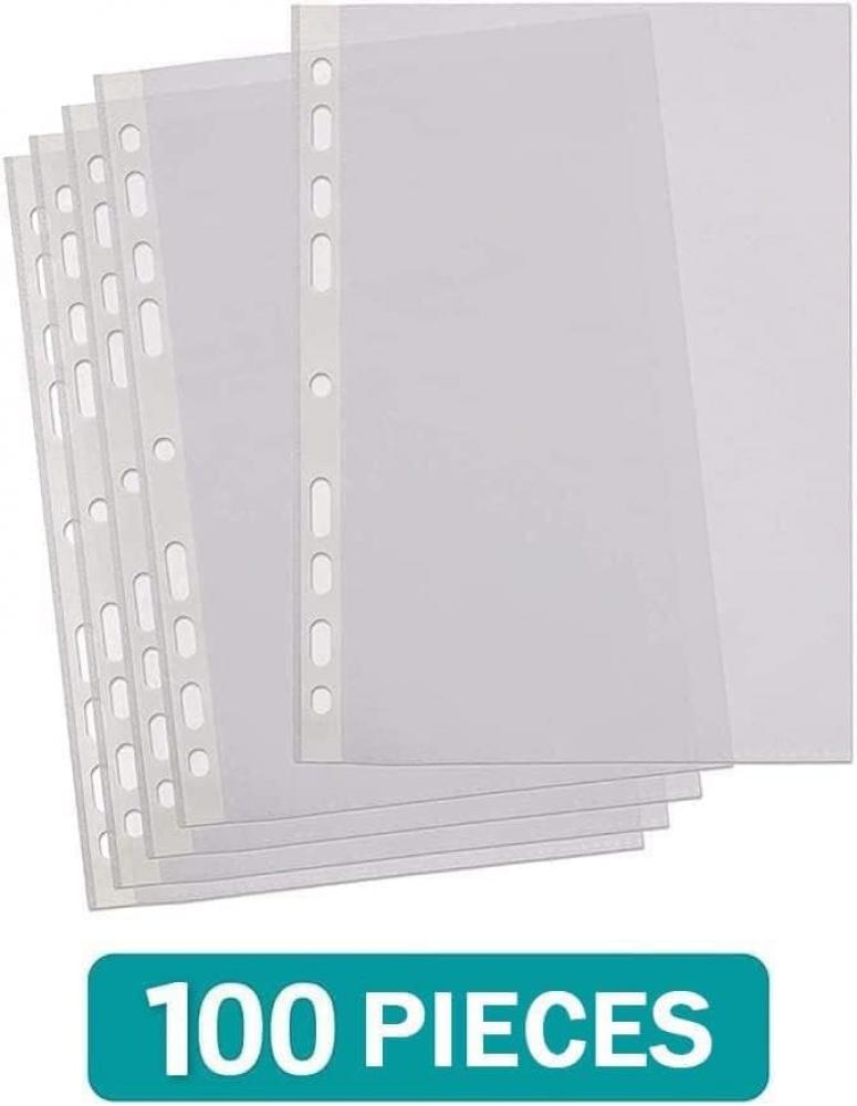 Clear Sheet Protector A4 80 Micron Poly Bag Of 100 Pc spring file folder for perforated documents 300 gsm for a4 documents filing 5 pcs pack pink colour