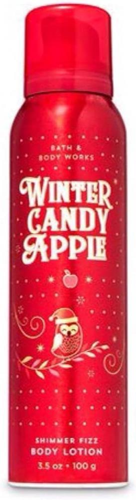 Bath \& Body Works Winter Candy Apple Shimmer Fizz Body Lotion 3.5 oz \/ 100 g 20pcs golden pink silver blue bling candy apple sticks rhinestone candy apple sticks decoration for baby shower wedding supplies