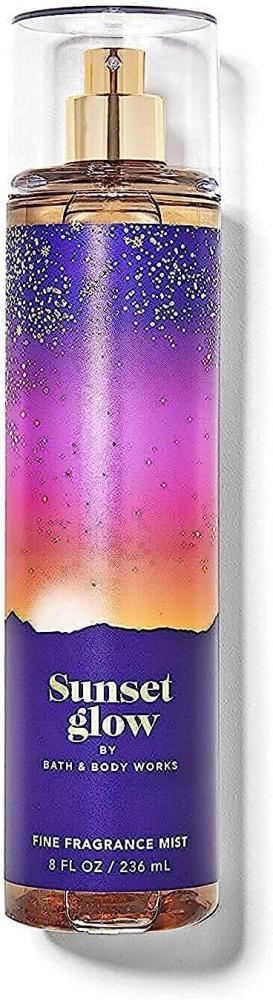 Bath And Body Works Fine Fragrance Mist Sunset Glow 236ml - Blend Of Sparkling Cherry Seltzer, Coconut \& Moonflower Splash Or Lightly Spritz, Either mens fragrance creed himalaya long lasting fragrance body spray brand parfum hot selling male gift colognes