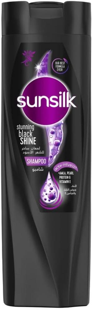 Sunsilk / Shampoo, Stunning black shine, 400 ml mokeru black hair dye power long lasting color black shampoo completely dyed white hair black shampoo permanant