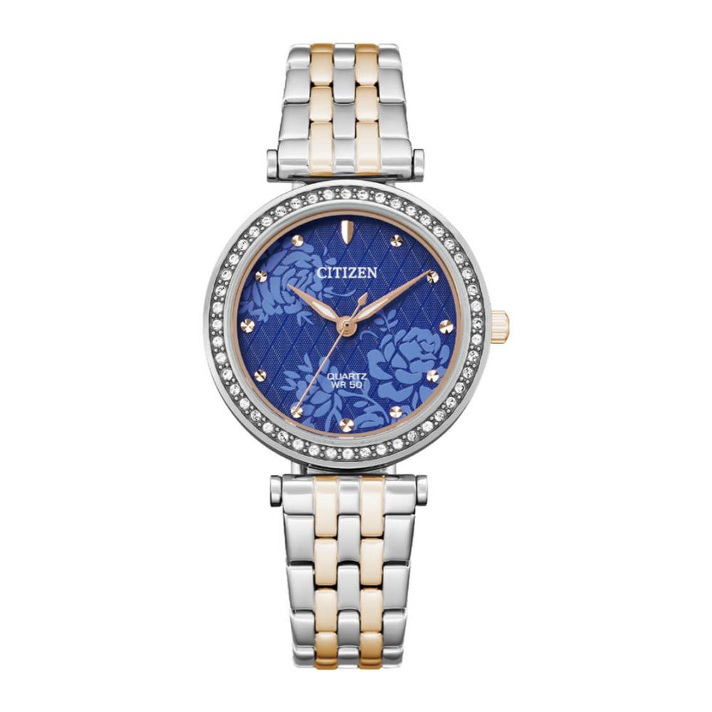 Citizen Quartz Analog Blue Dial Women's Watch-ER0218-53L citizen men s quartz watch analog display and stainless steel strap be9182 57a