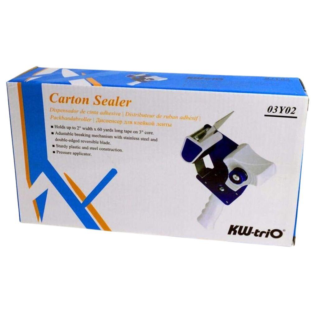KW-Trio Carton Sealer 03Y02 for 2 width tape portable plastic bag sealing machine small hand pressure heat sealing machine plastic sealing machine sealing clip