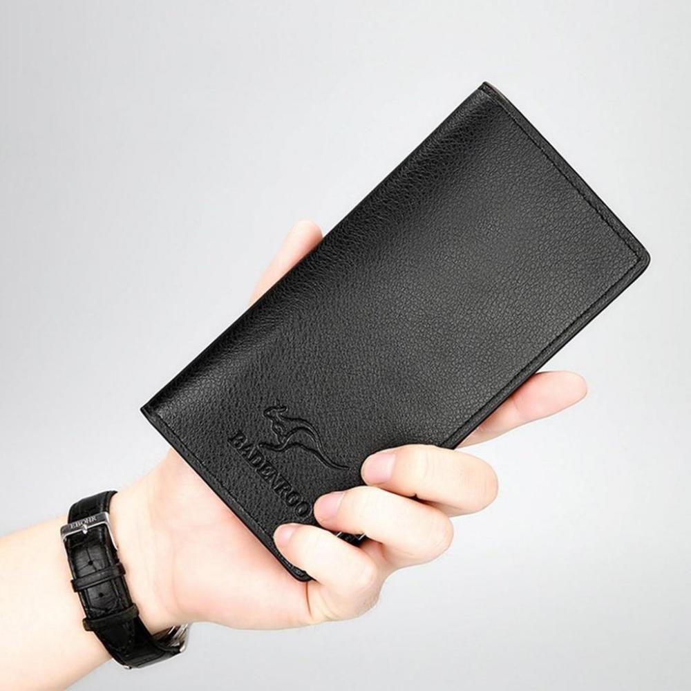 цена Compact Slim Thin Credit Card PU Leather Wallet Men and Women Soft Leather Passport Wallet (Black)