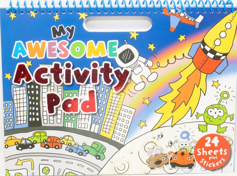My Awesome Activity Pad priddy roger sticker activity animals with coloring pages