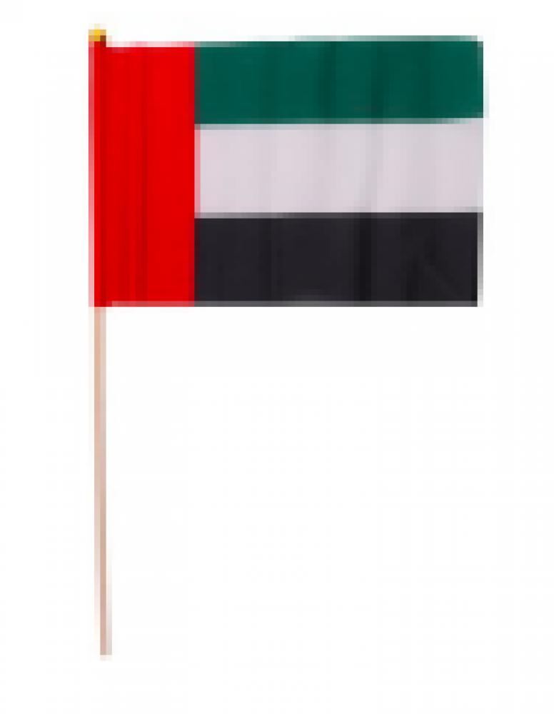 Big UAE Stick Flag with Gold Tip (60.5x29x44cm) spain flag banner hanging flag polyester spain national flag banner outdoor indoor 150x90cm for celebration big flag