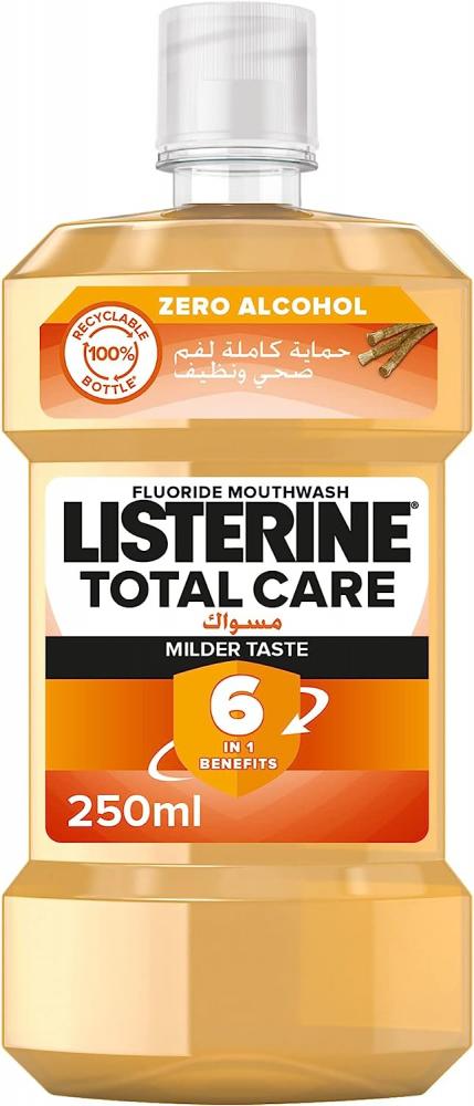 Listerine / Mouthwash, Total care, Milder taste, 250 ml listerine mouthwash total care milder taste fluoride miswak extract 16 9 fl oz 500 ml