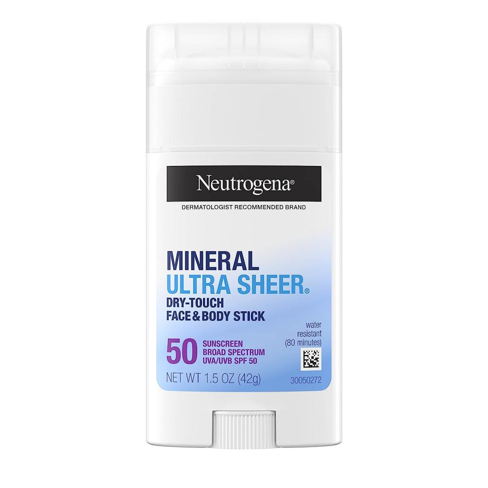Neutrogena / Sunscreen stick, Dry-Touch, SPF 50, For sensitive skin, 1.5 oz (42 g) neutrogena sunscreen stick beach defense spf 50 uva uvb 1 5 oz 42 g