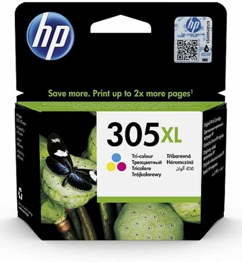 HP / Cartridge, 305XL Original ink, Tri-colour, High yield, 3YM63AE for hp 178 refillable cartridge hp 178 178xl ink cartridge with arc chip for hp photosmart b109n b110a 5510 3070a 3520 printer