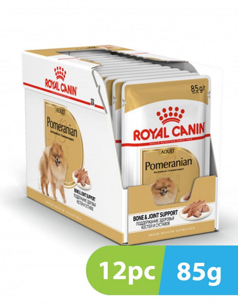 ROYAL CANIN \/ Wet food, For adult pomeranian, Box, 12 * 85g royal canin wet food for adult indoor sterilized jelly pouch box 12 85g