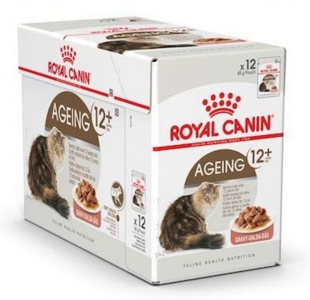 ROYAL CANIN \/ Wet food, For ageing, Gravy, Pouch, Box, 12 * 85g royal canin wet food for adult british shorthair cat box 12 x 85g