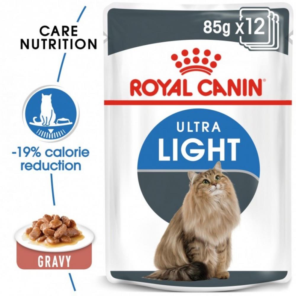 ROYAL CANIN \/ Wet food, Care, Ultra light, Gravy, 85g royal canin wet food for adult indoor sterilized by piece gravy 85g