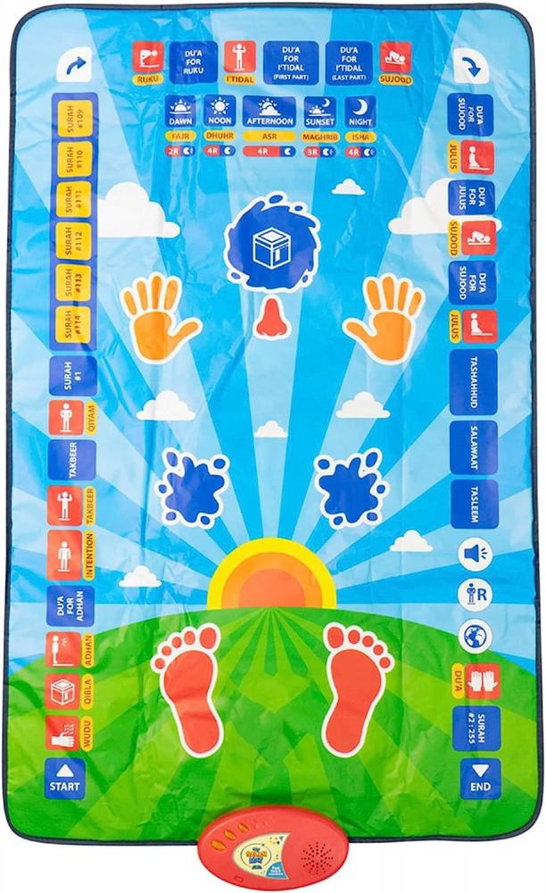 Kids Educational Smart Prayer Mat for Kids, Prayer Rug Electronic Prayer Mat with Worship Step Guide for Kids Toddlers