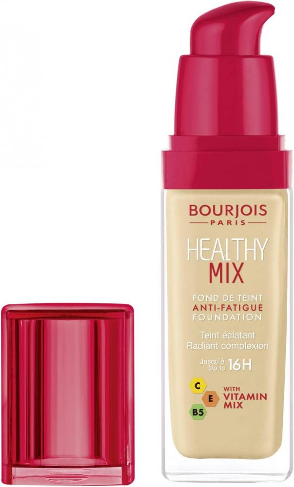 Bourjois / Foundation, Healthy mix, Anti-fatigue, 51 Light vanilla, 1.0 fl.oz (30 ml) natural airbrush makeup cosmetics for foundation make up pro concealer base for face beauty diy face paint for blush eyeshadow