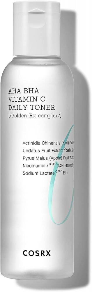Cosrx / Toner, AHA BHA Vitamin C, Daily, Golden-Rx complex, 5.07 fl.oz (150 ml) тонер эксфолиант с витамином c cosrx refresh aha bha vitamin c daily toner 150 мл