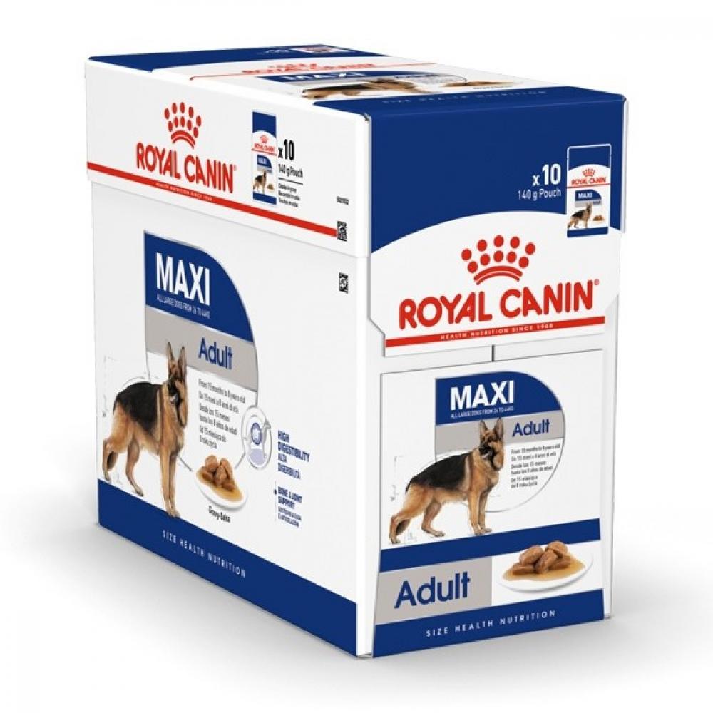Royal Canin \/ Wet food, Maxi adult, Box, 10x5 oz. (10x140 g) royal canin wet food medium puppy box 10x5 oz 10x140 g