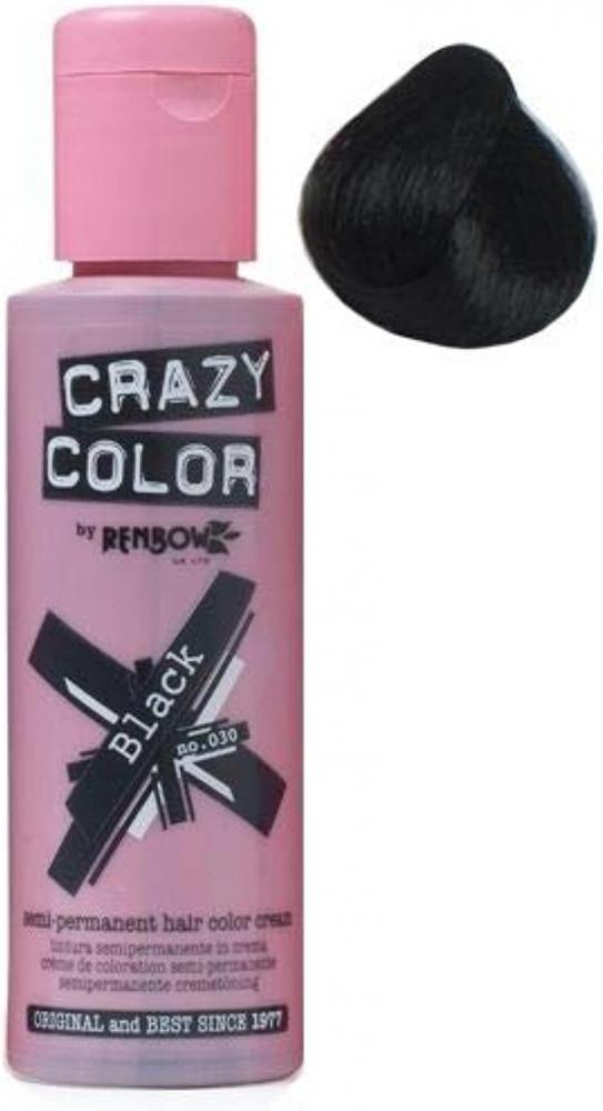 Crazy Color \/ Hair color, Semi permanent, 032 - Natural Black herbal wash hair dye black shampoo organic natural fast black hair color dye shampoo for cover gray white hair hair dye