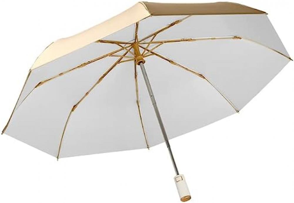 Erised's Bifrost / Umbrella, UV protection, Compact, Golden business three fold automatic folding creative vinyl umbrella rain umbrella mens gifts umbrella automatic umbrella