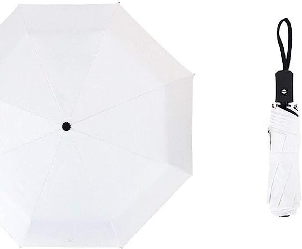Suncare / Umbrella, Portable, White folding umbrella sun umbrella suitable for rain gear carried by office workers wind and rain protection against the sun