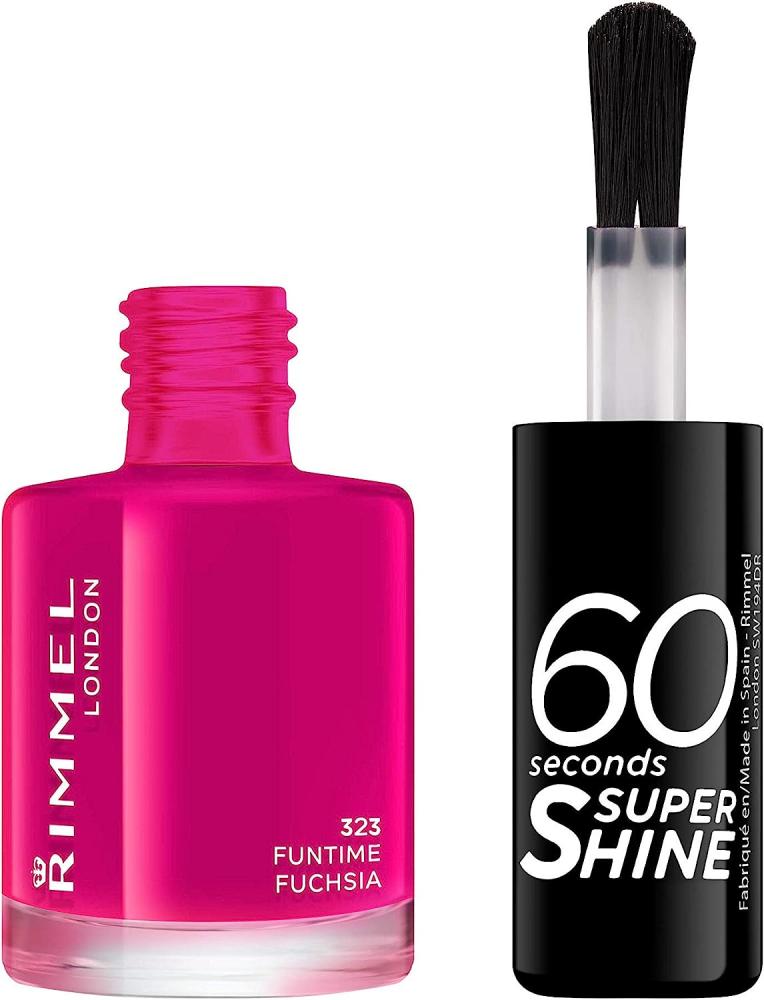Rimmel London / Nail polish, 60 second, Super shine, 323 - fun time fuchsia