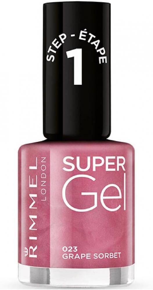 Rimmel London / Nail polish, 1 step, Super gel, 023 - grape sorbet rimmel london nail polish 2 step clear