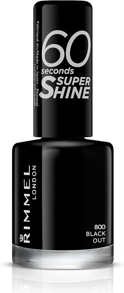Rimmel London / Nail polish, 60 second, Super shine, 900 - rita's black tuffin olivia a time to shine