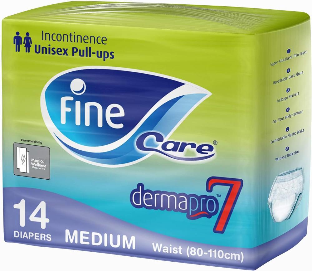 fine adult diapers care small size 50 75cm pack of 18 pieces Fine Care / Diapers, Pull-ups, Medium (31 - 43 inches (80 - 110 cm)), 14 pcs