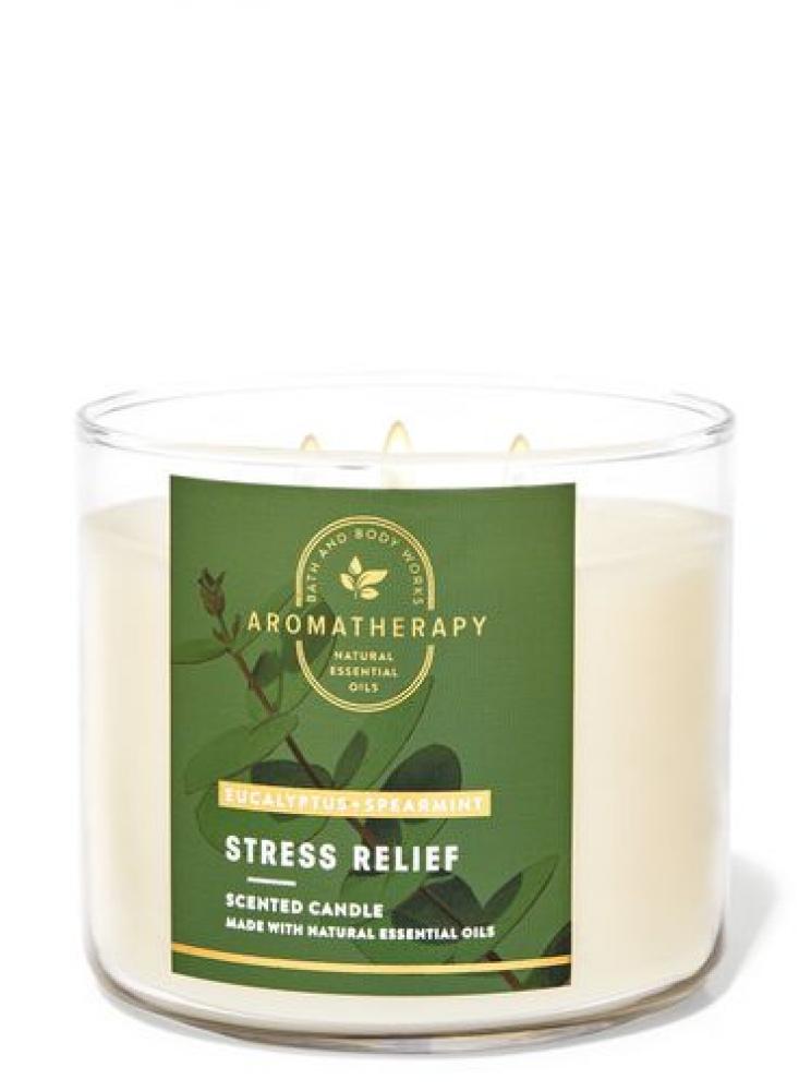 Bath \& Body Works \/ Candle, Eucalyptus spearmint, 7 oz. (198 g) bath and body works white barn lakeside morning 3 wick candle 14 5 ounce summer