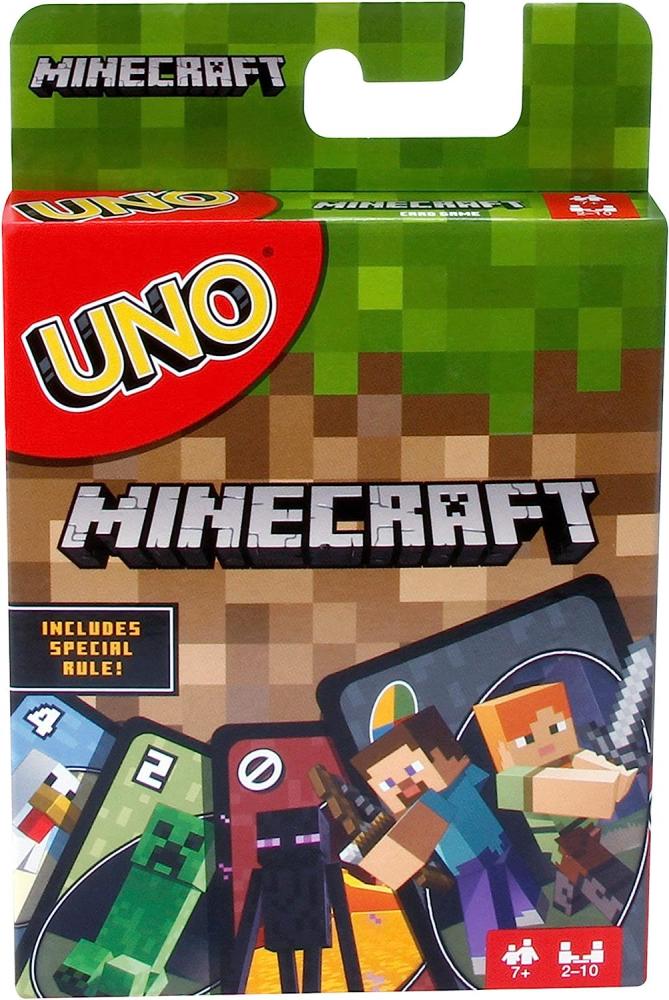 Mattel / Cards, Uno game, Minecraft edition, 112 pcs uno cards uno game tin box