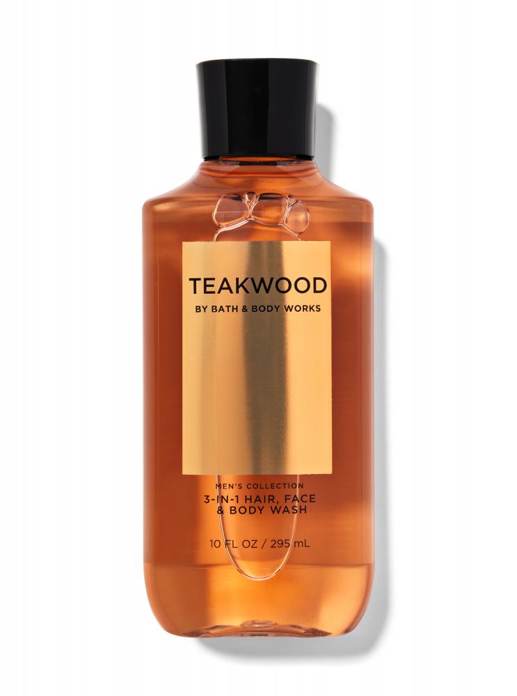 Bath \& Body Works \/ Shower gel, 3-in-1, Teakwood, 10 fl oz (295 ml) набор по уходу за телом l’adeleide shower gel and body scrub 2 шт